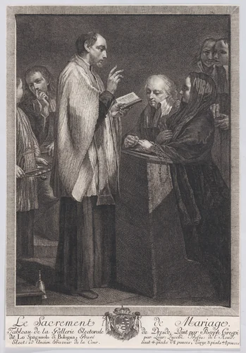 Marriage, from "The Seven Sacraments" by Lorenzo Zucchi, print, 1767