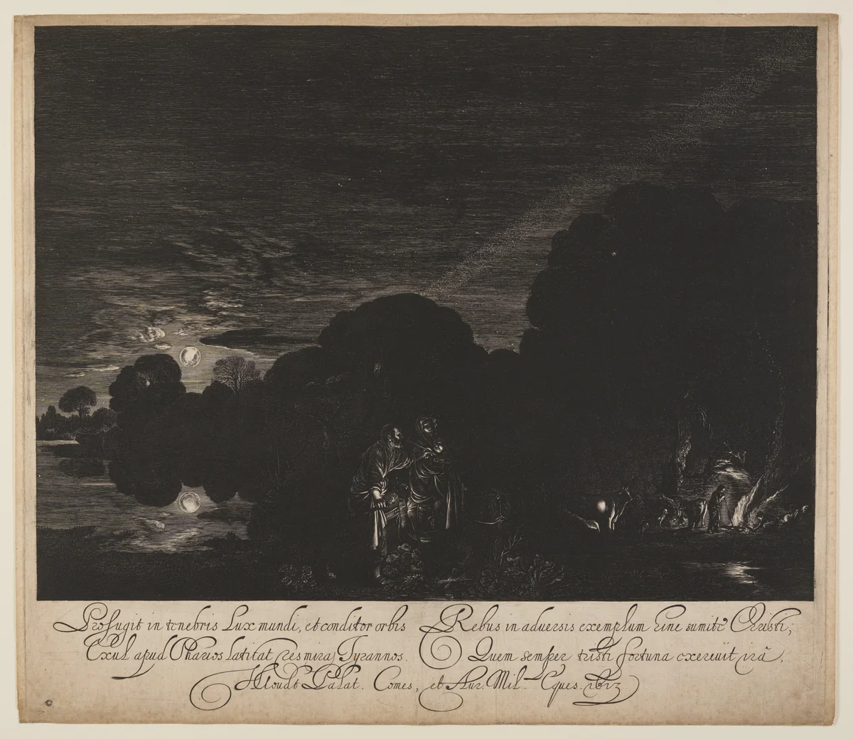The Flight into Egypt by Hendrick von Goudt, print, 1613