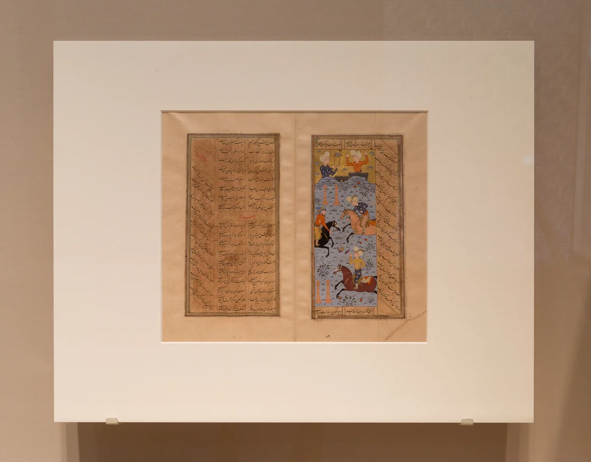 A Polo Game: Page from a Kulliyyat (Collected Works) of Sa'di by Iran Shiraz, painting, 1580-1600