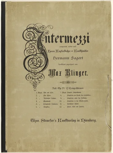 Intermezzi, Opus IV by Max Klinger, print, 1879