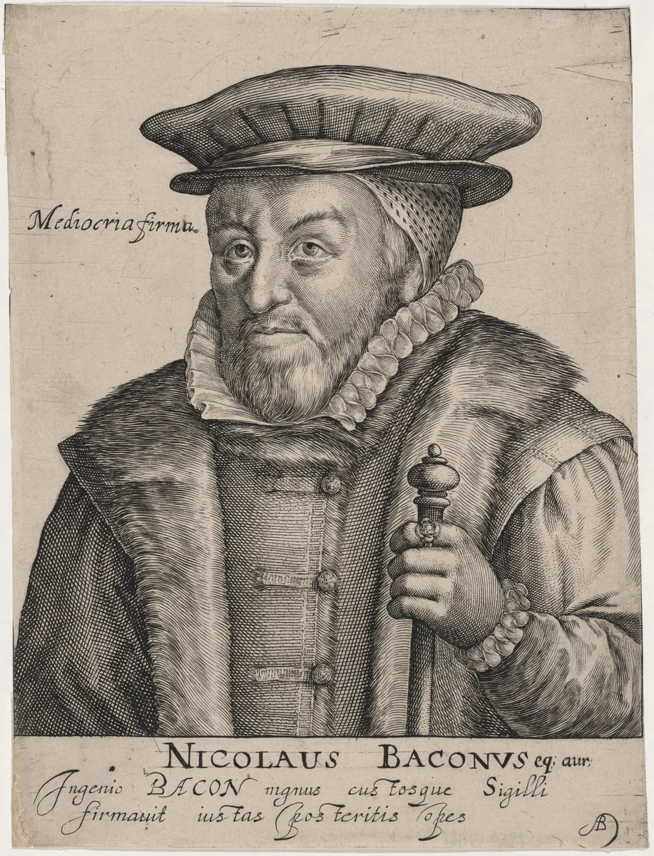 Sir Nicholas Bacon, Lord Keeper by Willem de Passe, print, 1620