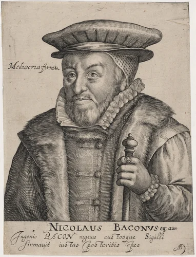 Sir Nicholas Bacon, Lord Keeper by Willem de Passe, print, 1620