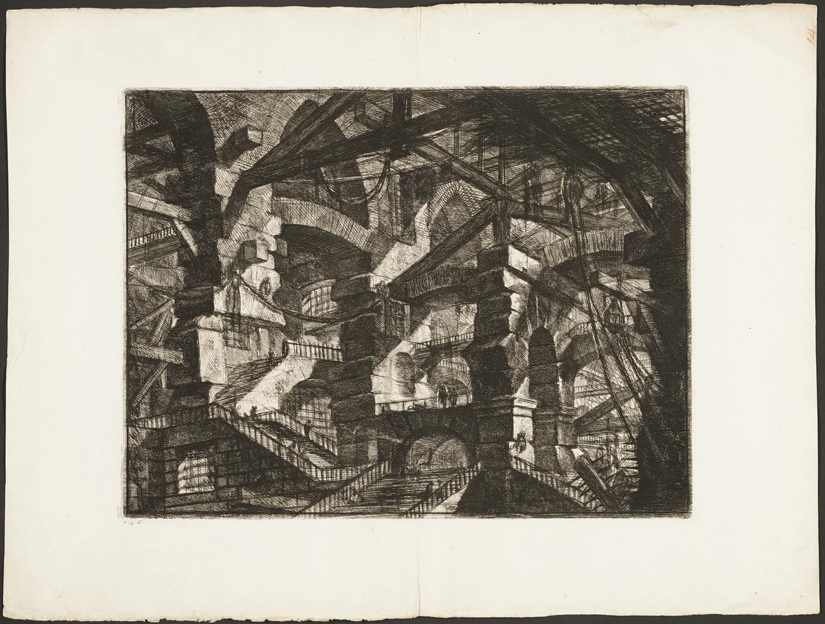 The Gothic Arch, plate 14 from Imaginary Prisons by Giovanni Battista Piranesi, print, 1761