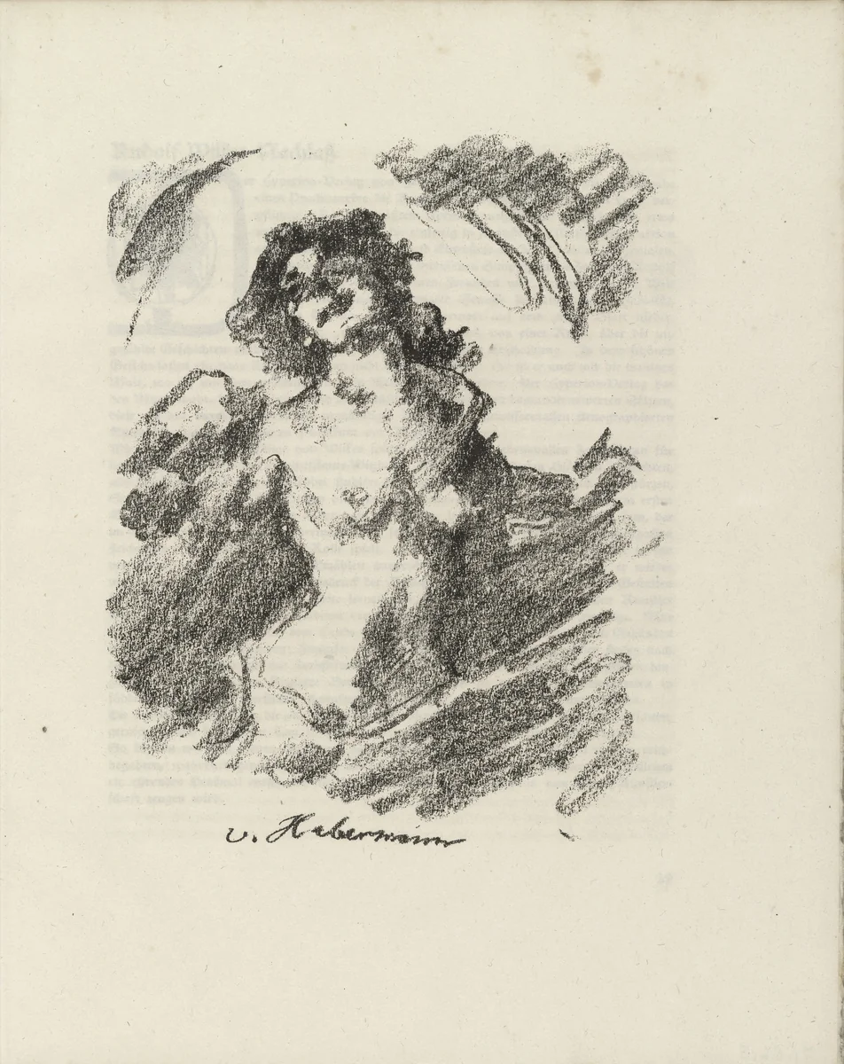 Female Half Nude (Weiblicher Halbakt) (plate facing page 28) from Gesammelte Schriften (Collected Writings) by Lovis Corinth, illustrated book, 1920