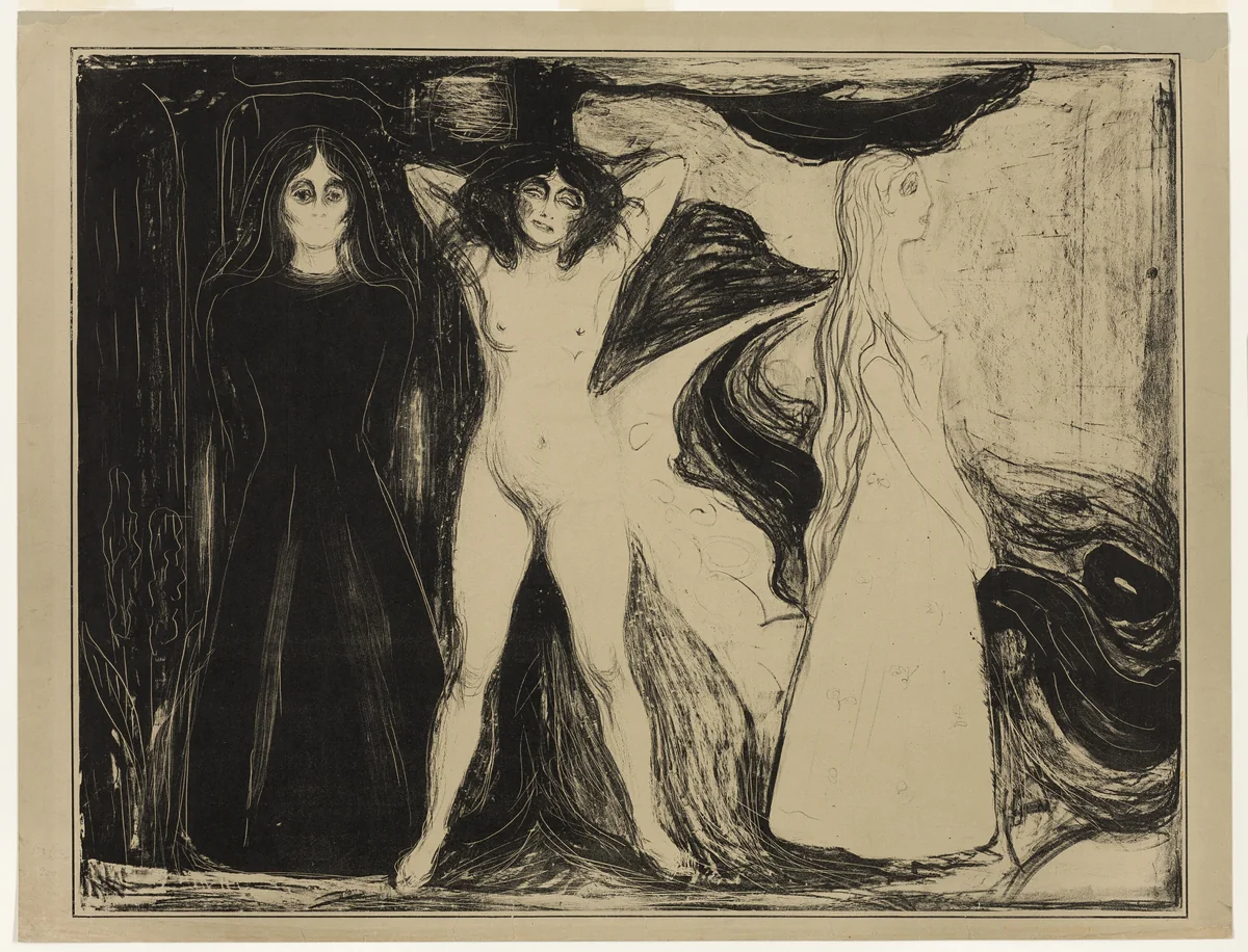 Woman (The Sphinx) by Edvard Munch, print, 1899