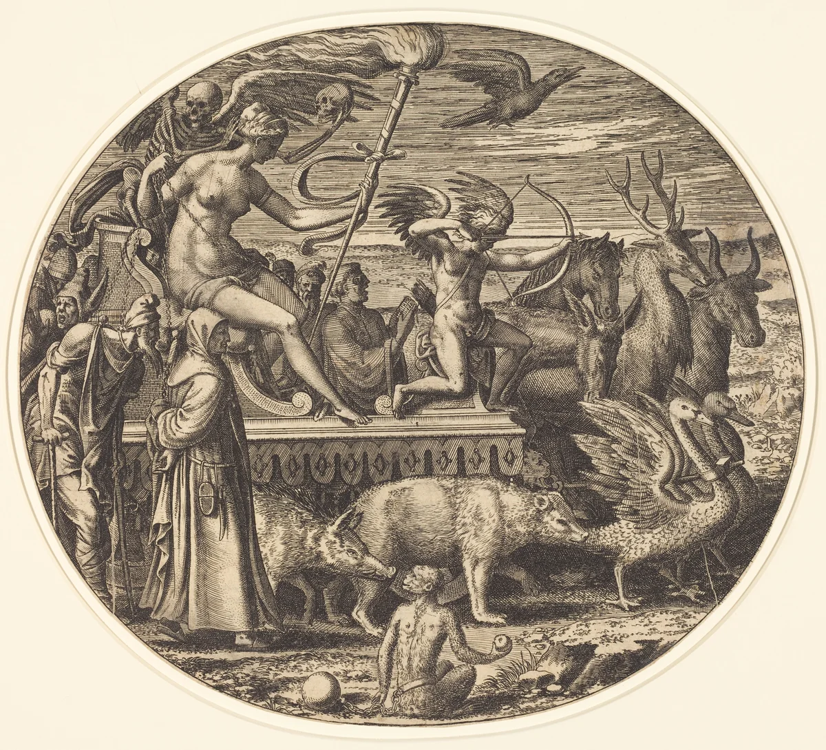 Lust by Léon Davent; Luca Penni, print, 1476-1600