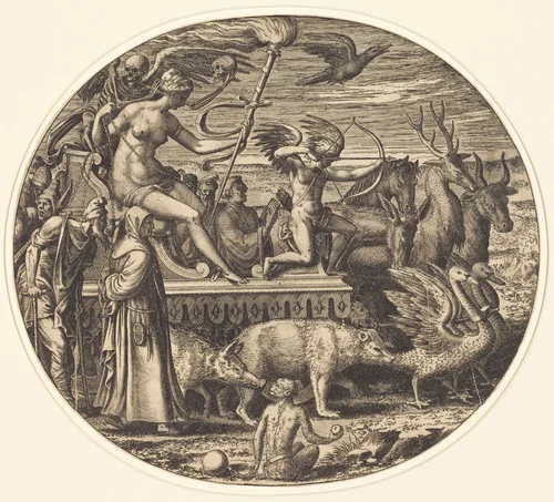 Lust by Léon Davent; Luca Penni, print, 1476-1600
