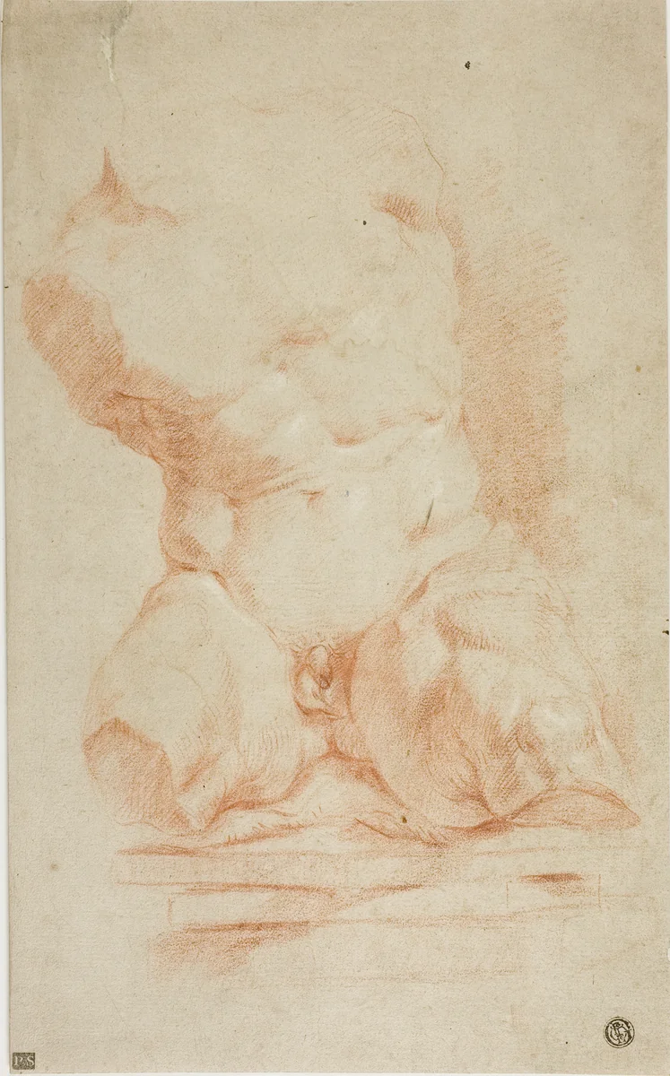 Belvedere Torso by Peter Paul Rubens, drawing, 1597-1640