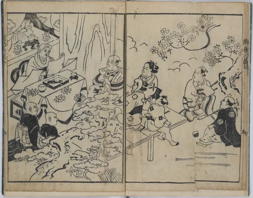 The Fanciful Eight Views in Military Love Affairs (Furyu budo iro-bakkei) by Torii Kiyonobu I (鳥居 清信), book, 1700-1710