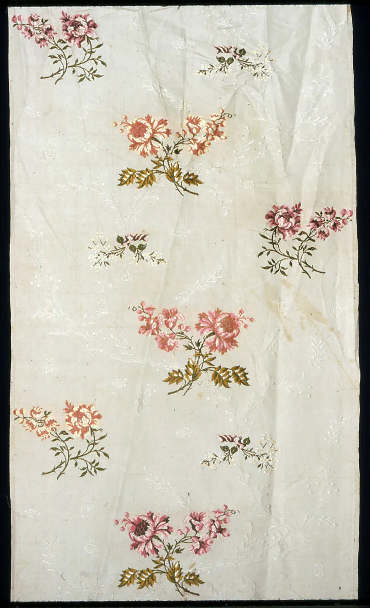 Panel by England, Spitalfields, textile, 1725-1750
