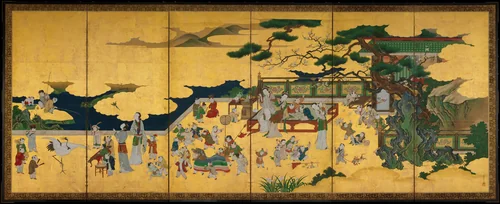 One Hundred Boys by Kano Einō, painting, 1600-1699