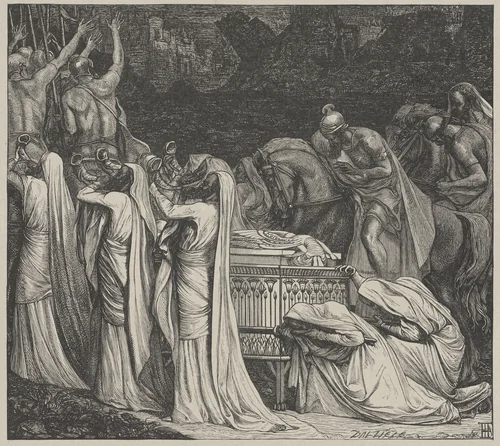 The Fall of the Walls of Jericho, from "Dalziels' Bible Gallery" by Henry Hugh Armstead, print, 1881