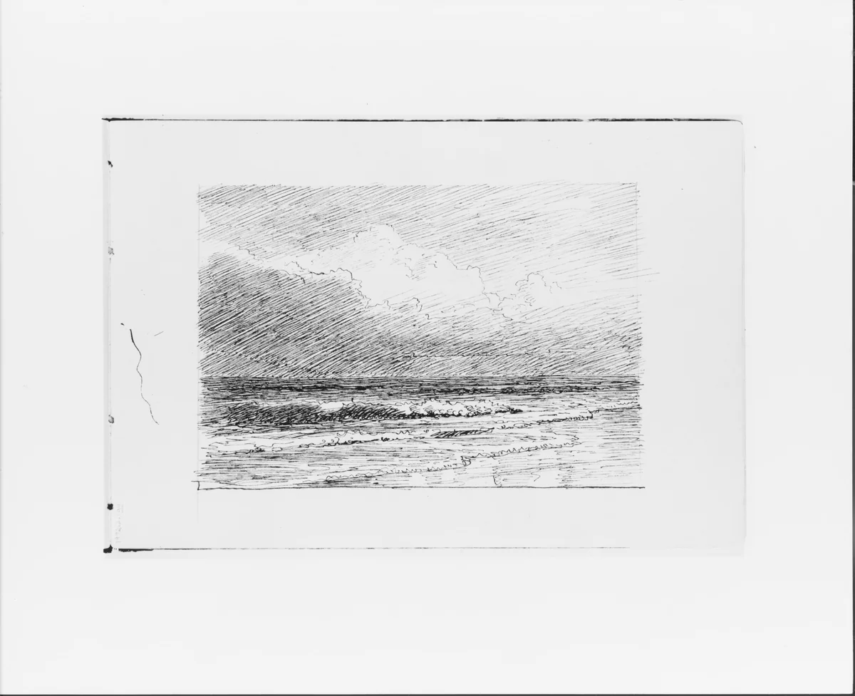 Seascape with an Approaching Storm (from Sketchbook VII) by William Trost Richards, artwork, 1886