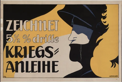 Zeichnet 5 1/2% Dritte Kriegs-Anleihe by Unknown Artist, design, 1916