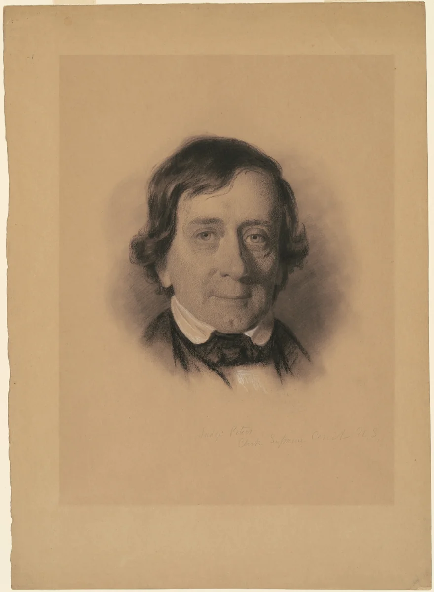 Richard Peters by Eastman Johnson, drawing, 1837-1847