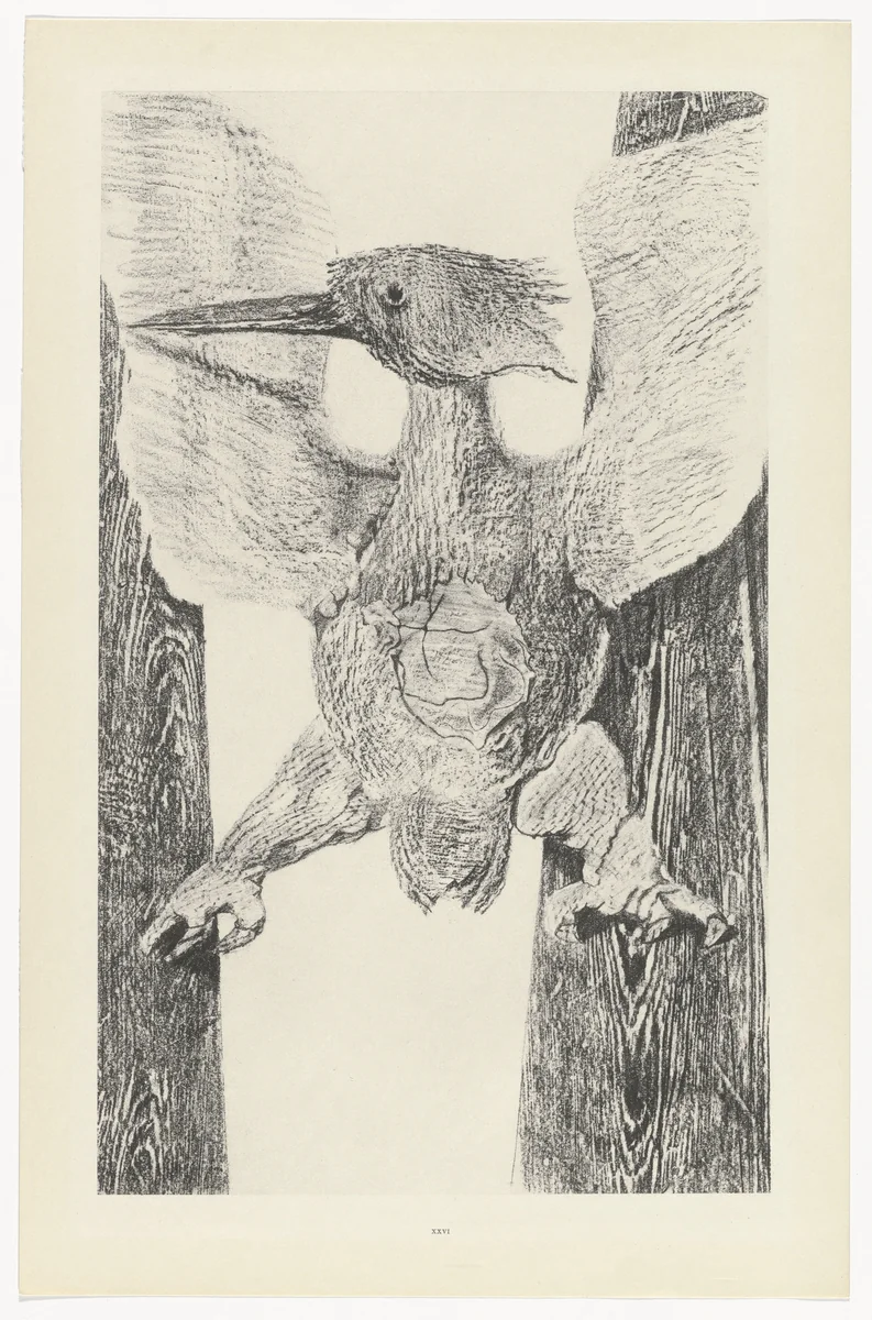The Origin of the Clock (L'Origine de la pendule) from Natural History (Histoire naturelle) by Max Ernst, print, 1925