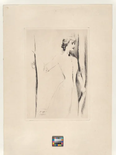 The Curtain by Fernand Khnopff, print, 1904