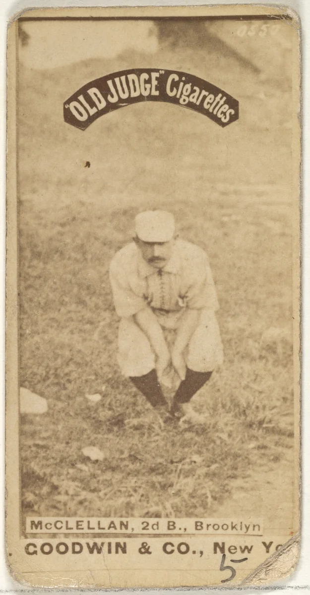 McClellan, 2nd Base, Brooklyn, from the Old Judge series (N172) for Old Judge Cigarettes by Goodwin & Company, photograph, 1887-1890