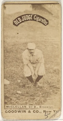 McClellan, 2nd Base, Brooklyn, from the Old Judge series (N172) for Old Judge Cigarettes by Goodwin & Company, photograph, 1887-1890