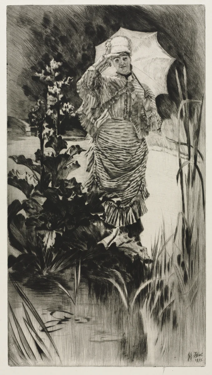 Spring Morning by James Tissot, print, 1875