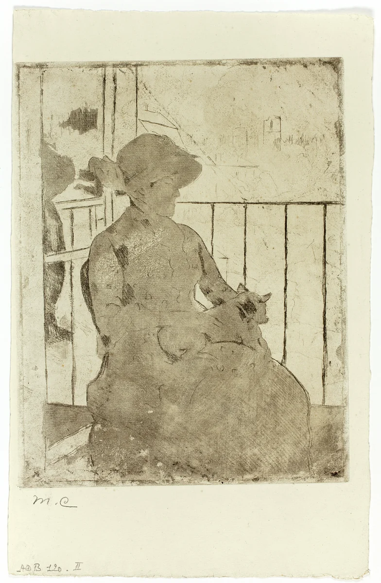 On the Balcony by Mary Cassatt, print, 1884-1894