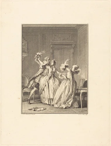 Le Soufflet by Noël Le Mire, Jean-Michel Moreau the Younger, print, 1774
