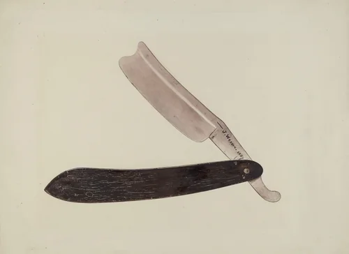 Barber's Sign by Wynna Wright, index of american design, 1938