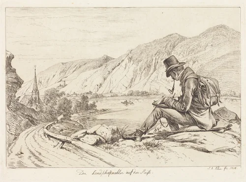 Der Landschaftmaler auf der Reise (The Landscape Painter on Tour) by Johann Adam Klein, print, 1814