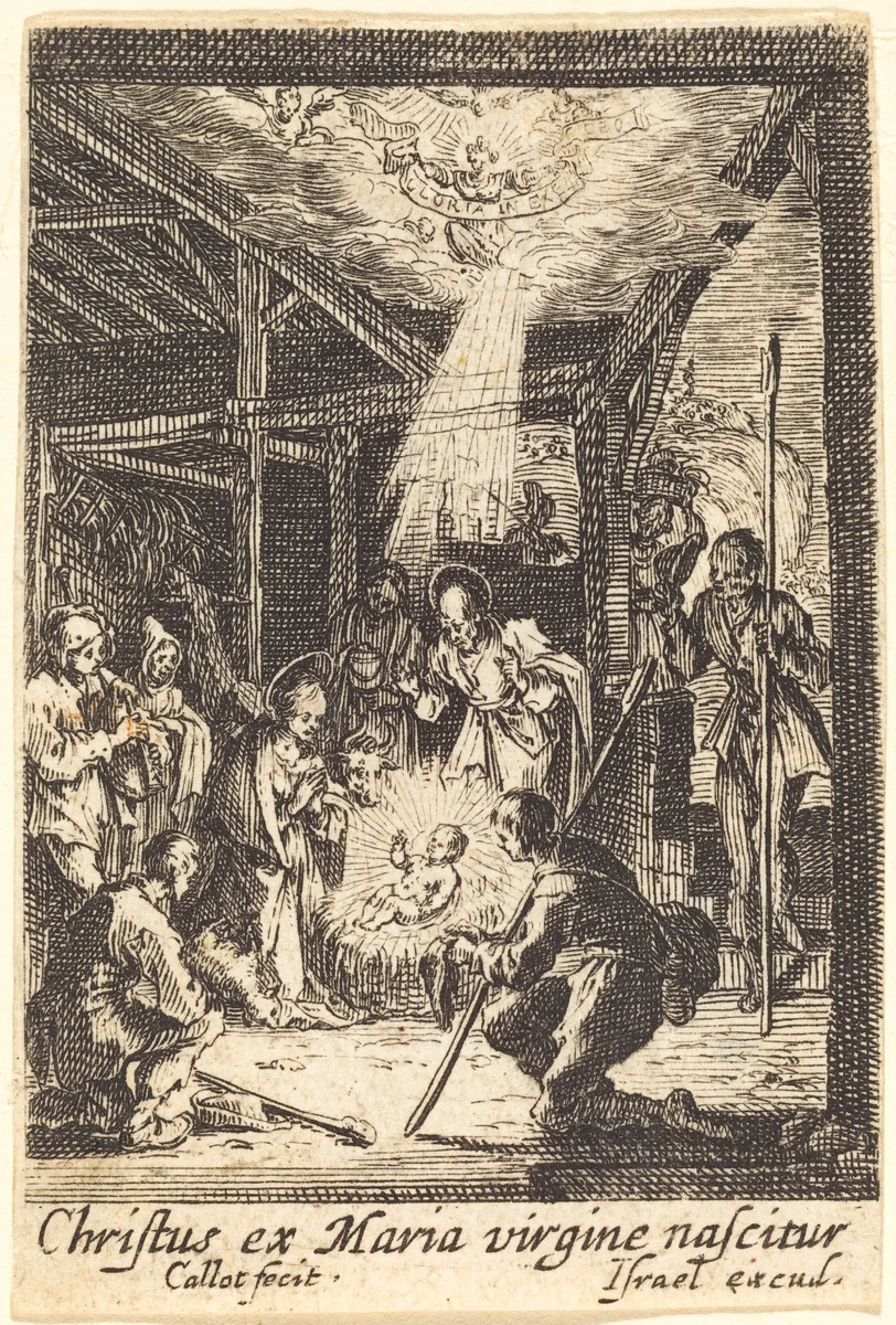 The Nativity by Jacques Callot, print, 1628-1638