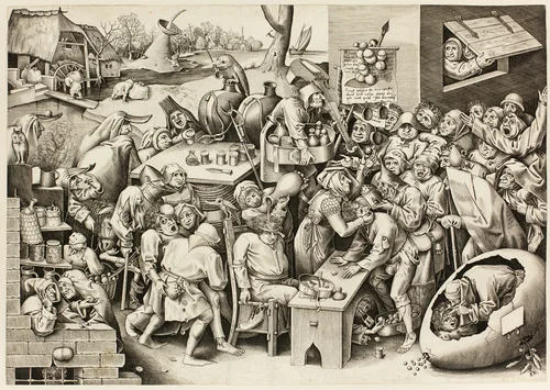 The Stone Operation or The Witch of Mallegem by Pieter van der Heyden, print, 1559