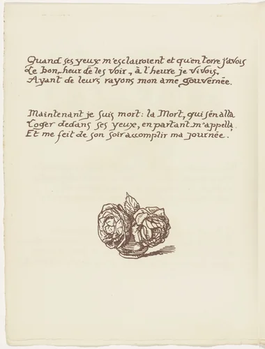 Tailpiece (folio 95 verso) from Les Amours (The Loves) by Émile Bernard, illustrated book, 1915
