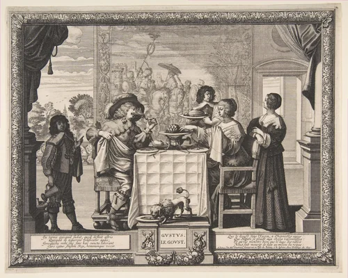 Taste by Abraham Bosse, print, 1635-1638