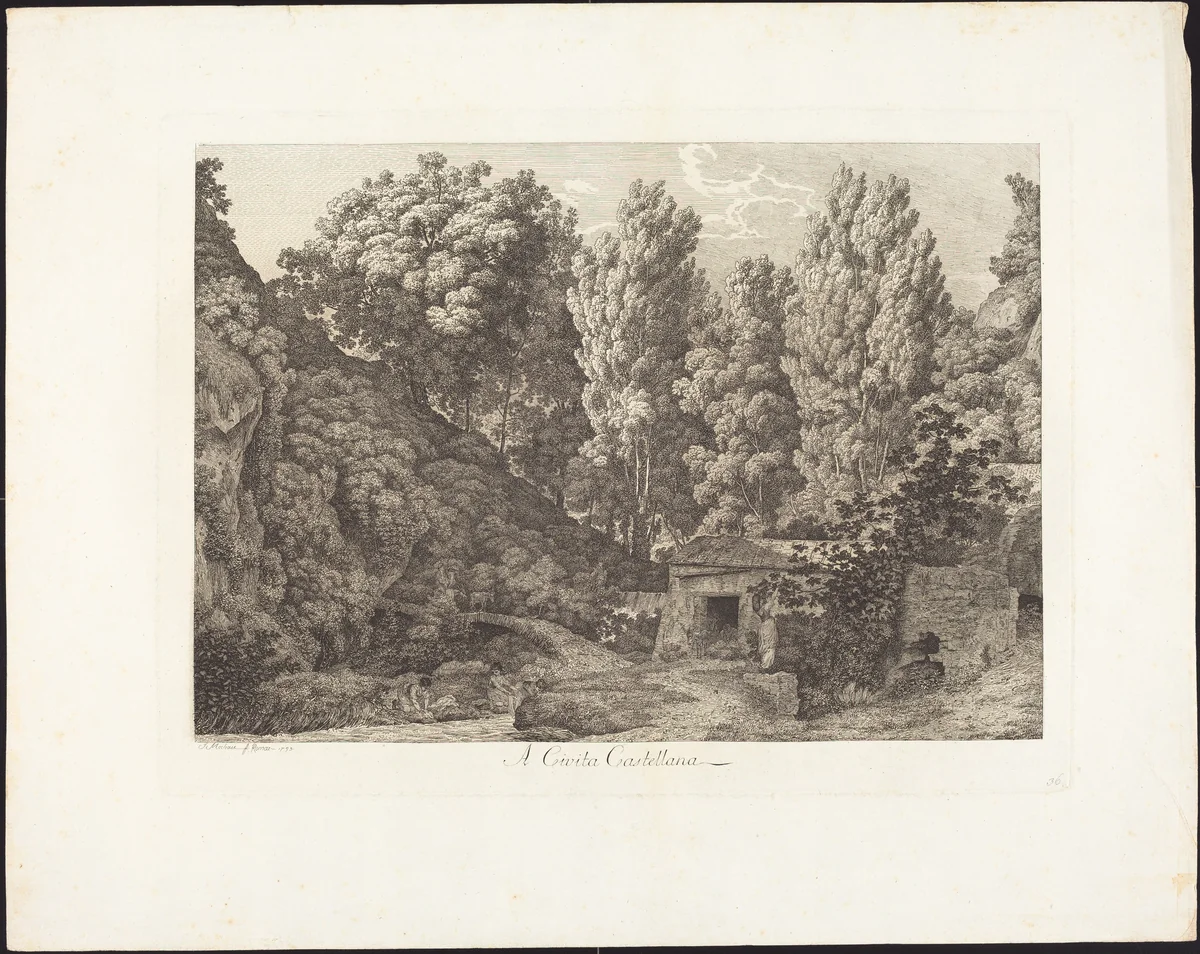 A Cività Castellana by Jacob Wilhelm Mechau, portfolio, 1745-1808