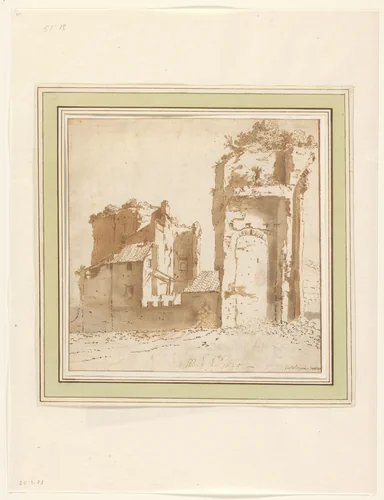 Thermen van Trajanus by Bartholomeus Breenbergh, drawing, 1625