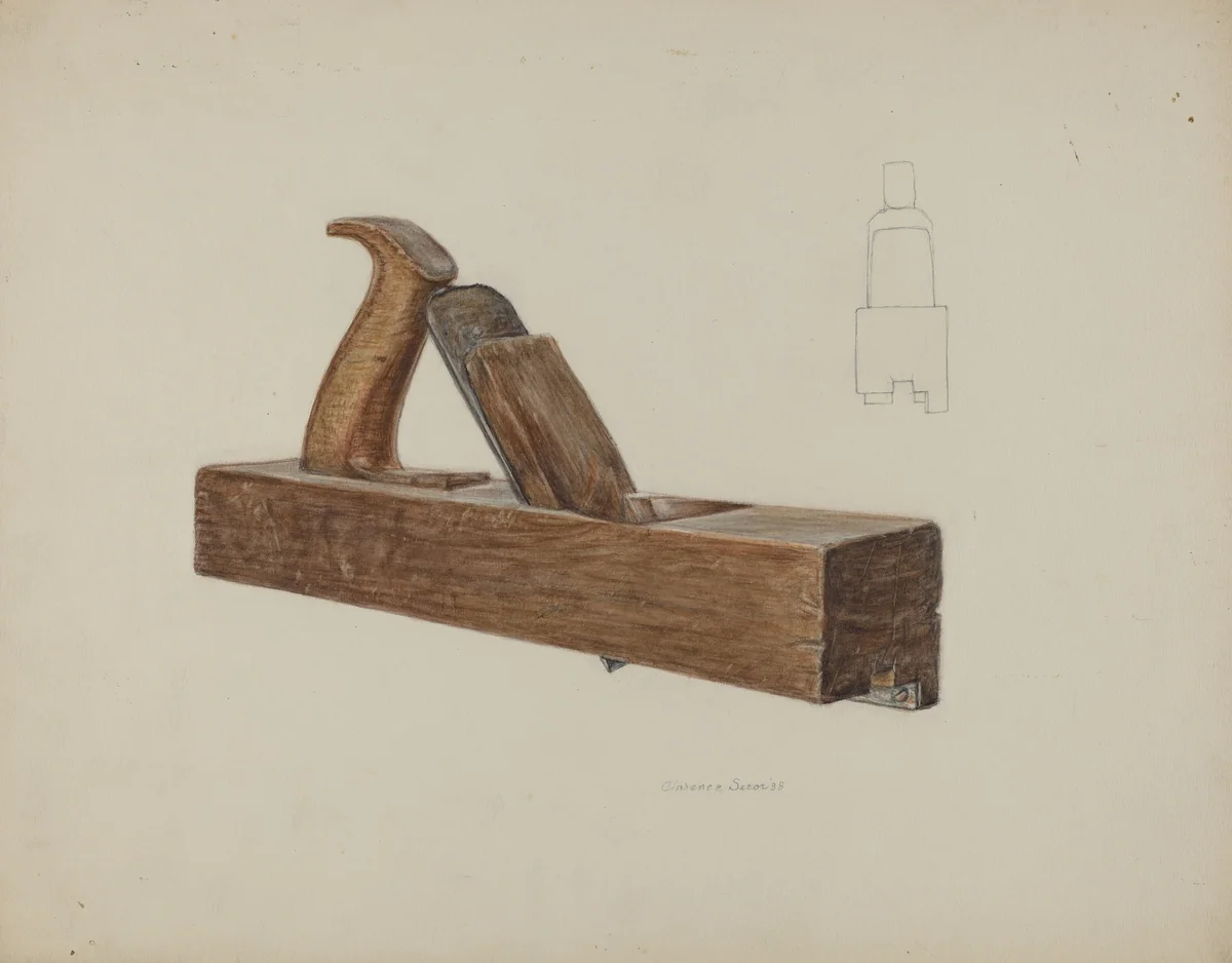 Rabbet Plane by Clarence Secor, index of american design, 1938