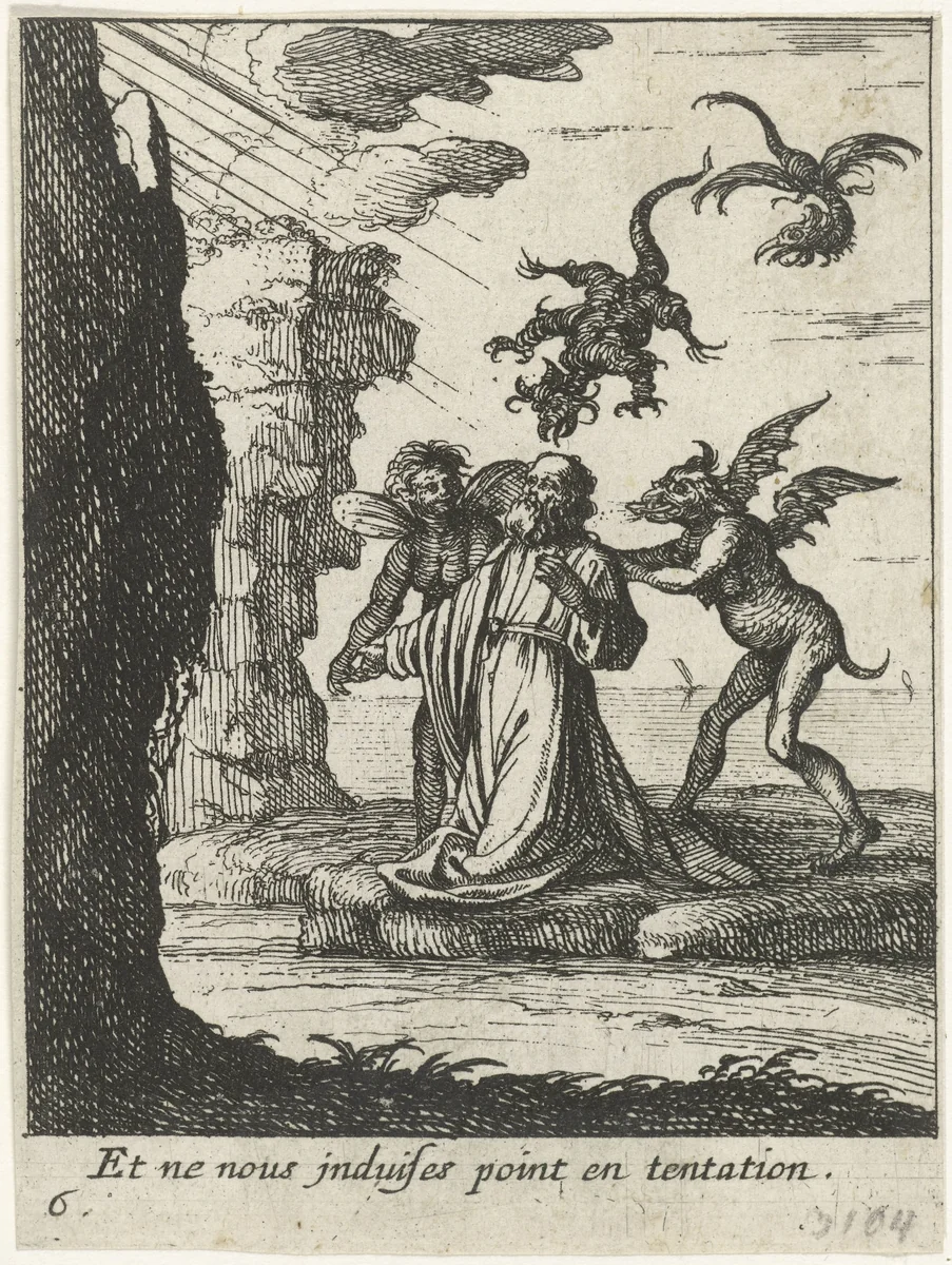 Breng ons niet in beproeving by Albert Flamen, print, 1648