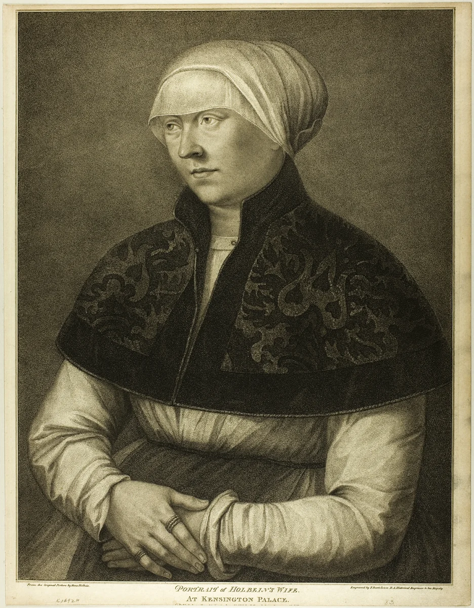 Holbein's Wife by Francesco Bartolozzi, print, 1793-1803