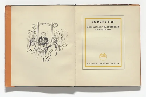 Frontispiece from Der Schlecht Gefesselte Prometheus (Prometheus Illbound) by Pierre Bonnard, illustrated book, 1919