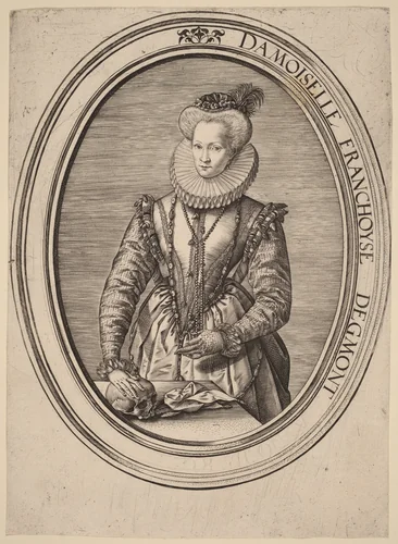 Françoise van Egmond by Hendrick Goltzius, print, 1580
