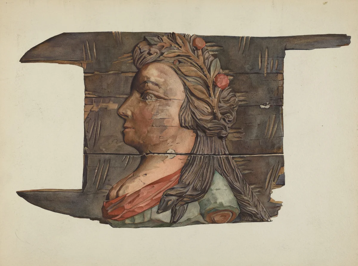 Woodcarving by Victor F. Muollo, index of american design, 1938