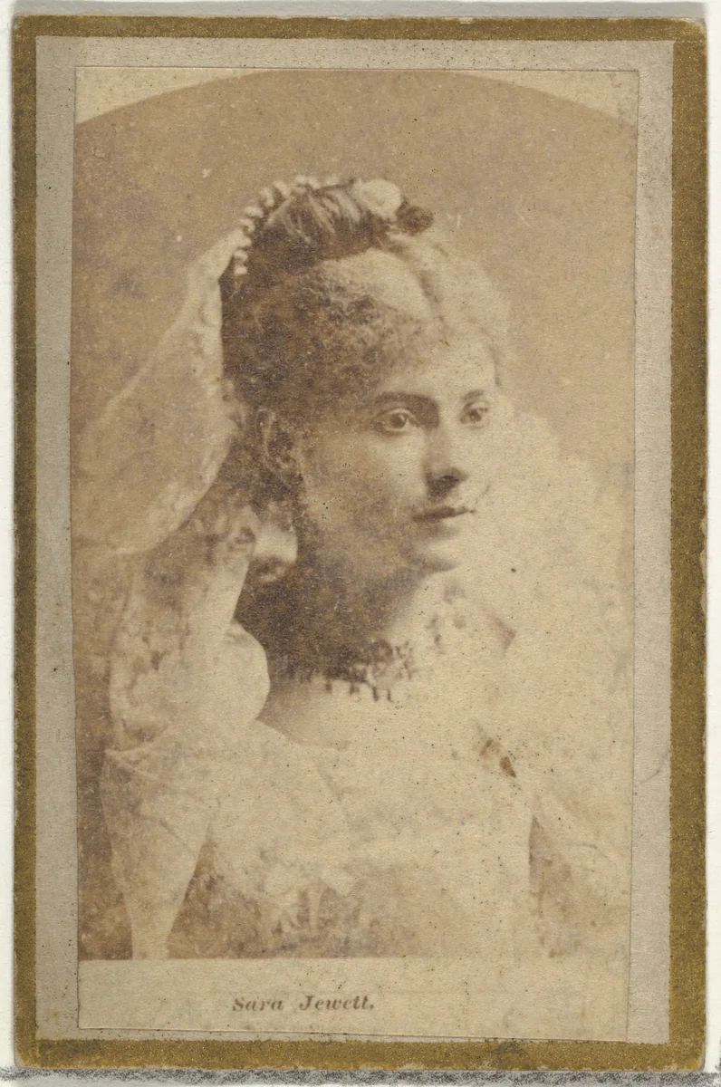 Sara Jewett, from the Actresses and Celebrities series (N60, Type 2) promoting Little Beauties Cigarettes for Allen & Ginter brand tobacco products by Allen & Ginter, photograph, 1887