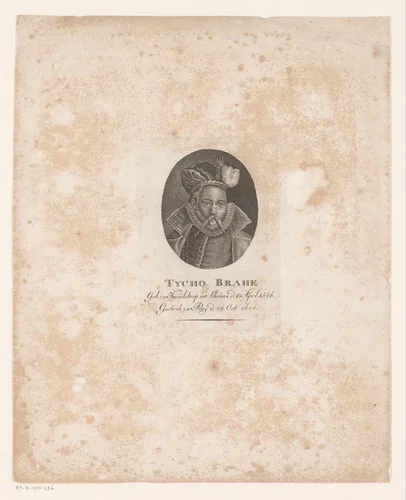 Portret van Tycho Brahe by Konrad Westermayr, print, 1775-1834