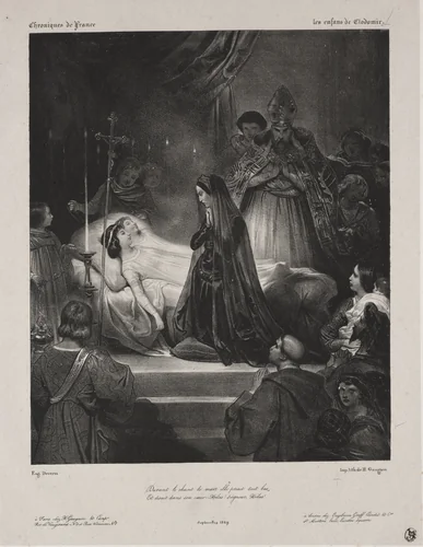 Chronicles of France: The Children of Clodomir by Eugène Devéria, print, 1829