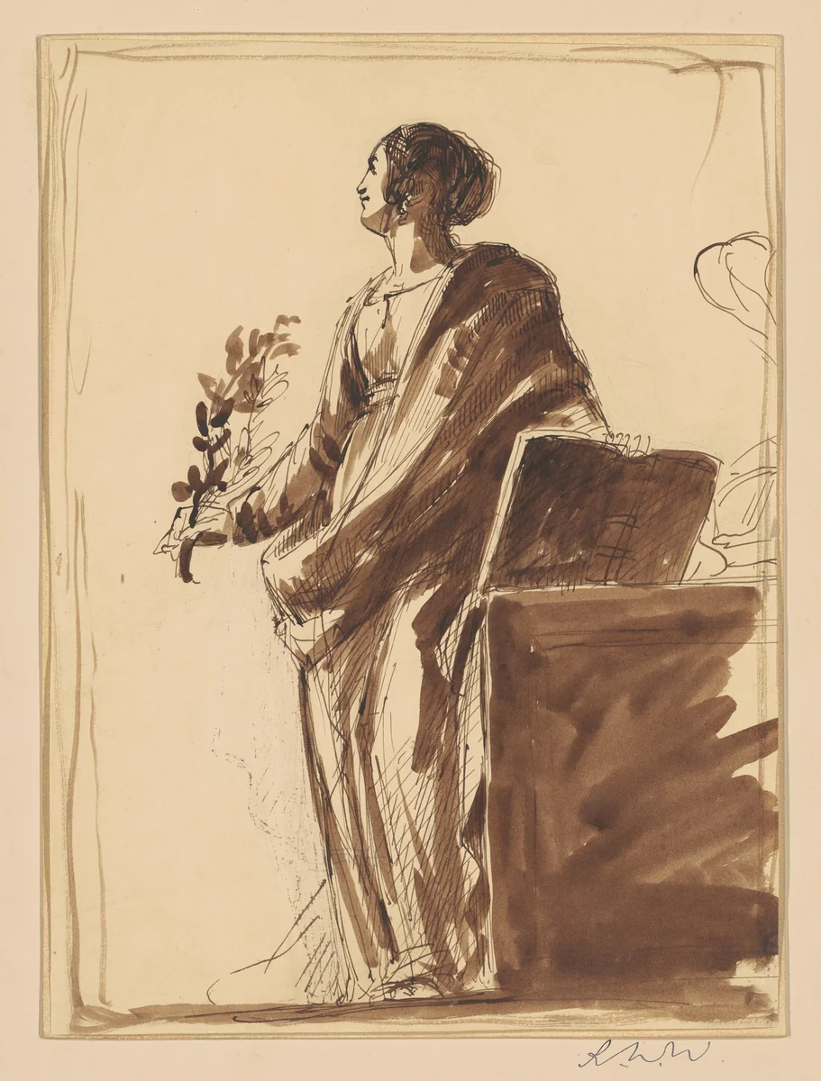 Study for "War and Peace" by Robert Walter Weir, drawing, 1831-1841