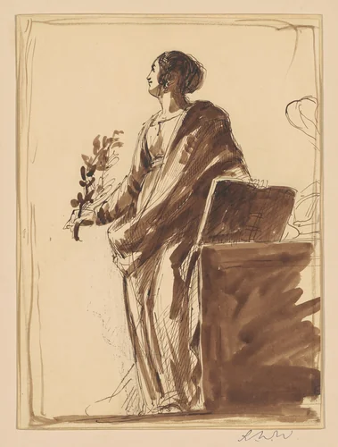 Study for "War and Peace" by Robert Walter Weir, drawing, 1831-1841
