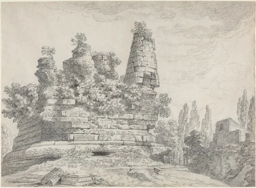 The Tomb of the Horatii and the Curatii at Albano by Louis Chaix, drawing, 1770-1780