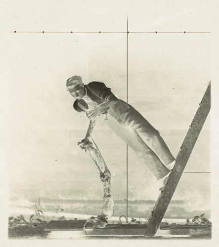[Man on a Ladder with Disected Horse's Leg] by Thomas Eakins, other, 1880-1889