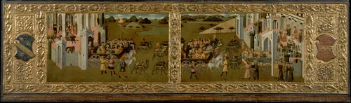 King Solomon and the Queen of Sheba by Master of Lecceto, painting, 1450-1474