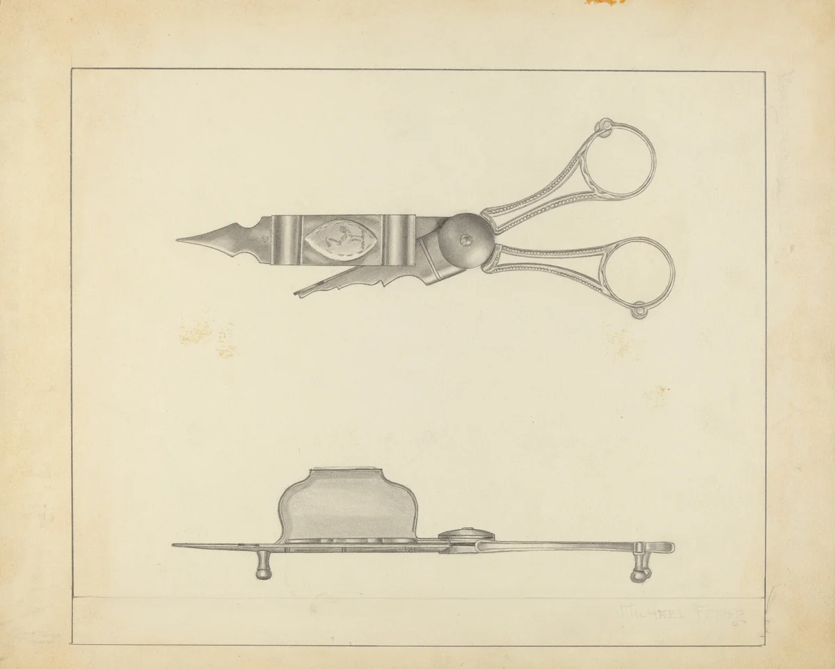 Snuffer by Michael Fenga, index of american design, 1935-1942