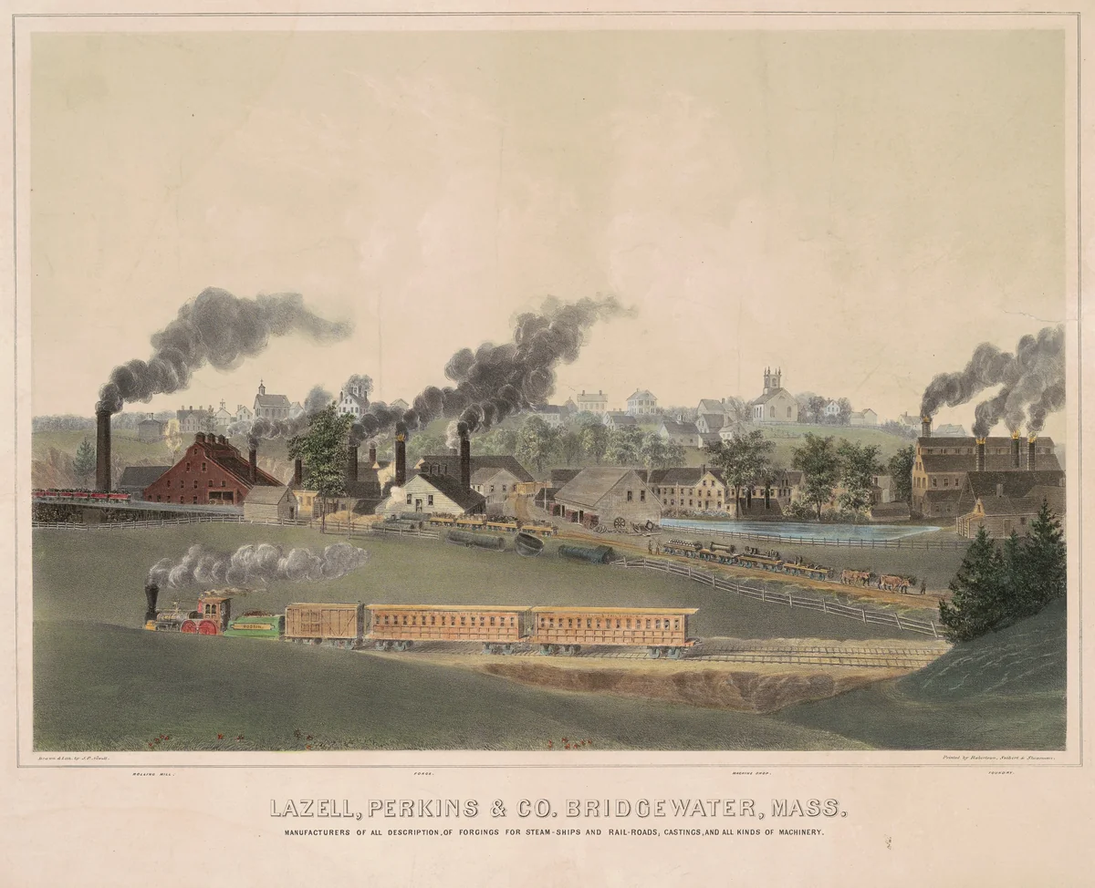 Lazell, Perkins & Co., Bridgewater, Mass. by John Perry Newell, print, 1859-1860